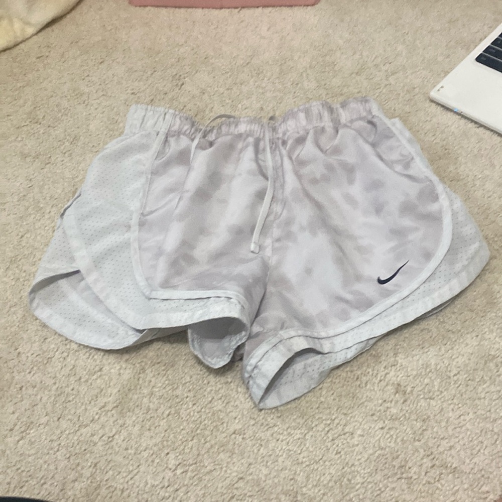 White Nike shorts